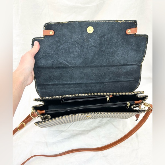 Chenson Vintage Striped Satchel - Picture 8 of 13